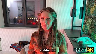 Debt4k. teen fortune-teller with firm tits and Nice Ass provided a magical ritual with her cunt