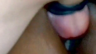Dillon Dough's Cute White Cock Closeup Doggystyle Balls Deep in His Girlfriends Mature Black Pussy.