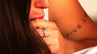 Intense Threesome with My Girlfriend and Her Cousin in Front of the Groom Milk End