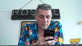 Big Problem, Big Tits! - Giulia Diamond and Arish Lamborghini share Balls and Cock at Fake Hostel