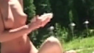 Young Lipstick Lesbians Indulge in Passionate Outdoor Toy Play
