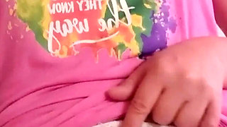 Blonde MILF Sparowdox Fingering Her Shaved Pussy in Hot Morning Solo Masturbation