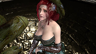 Triss Merigold Fucked and Bred by Giant Green Orc