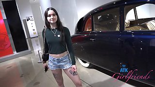 Day Date with Remi Raw at the car museum and back at the room sucking cock: Porn