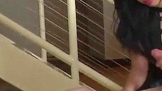 Asian Masseuse Ties and Drains His Balls