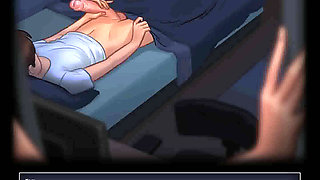 Summertime saga: cougar MILF caught a guy with his big dick in his hands ep 153