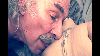 Old Man with Big Dick Fucks Young Whore in Heat