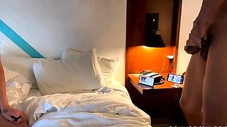 Horny brunette suck cock and takes hard BBC pounding live at