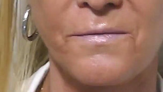 Pissing in Toilet & Masturbating in Shower Wearing Stockings & a Wet Blouse