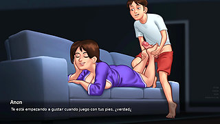 My stepmom took my virginity, and we never stop fucking when we're alone - summertime saga