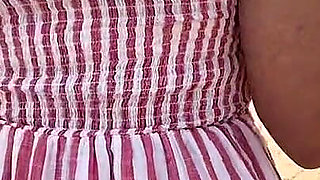 Stripping Naked Out of Mini Dress on Beach