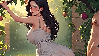 Waifu Garden Lady POV - Panties Aside Penetration & Bench Close-Up Fucking (Preview)