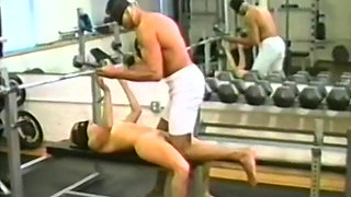 Masked Brunette Gets Her Hole Fucked All Over the Gym