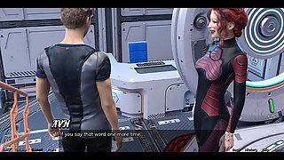 Stranded in Space - Holding Hands with Asian Scientist MILF