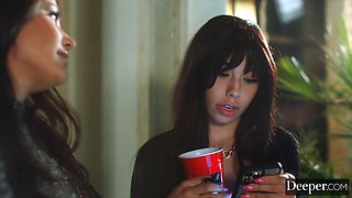 Deeper. Handcuffed Hottie Adria Rae Loves Being Dominated