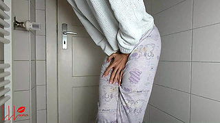 Triple Shame! Asian Teen 3x Desperate to Pee Pants Wetting - Serial Toilet Denial Leaves Pajama, Yoga Leggings & Shorts Soaked