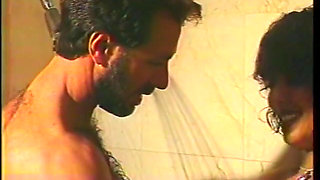 Sexy babe gives head in the shower before getting banged
