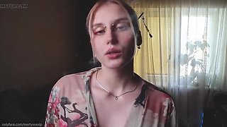Look into My Eyes While I Smoke – Big Tits Blonde Teen Solo