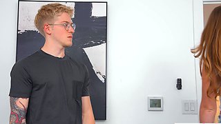 Bratty step sister teen bosses her new step brother around