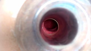 Ass gaping fetish ho toys her clit hard