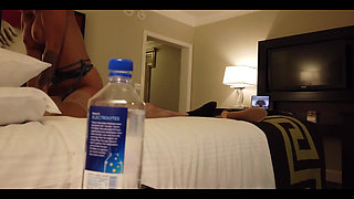 Stupid Water Bottle! Madelyn Monroe Fucks Stranger in Vegas