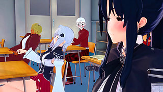 Rias Watch Akeno Fucking and Xenovia & Koneko Lesbian Sex - Dxd Ntr Madness Series