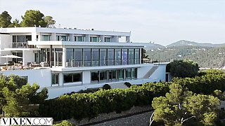 Chris Diamond and Rae Lil Black's handjob action by Vixen