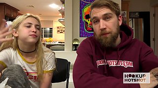 Behind-the-scenes - skinny bitch Jane Wilde luvs to get fucked by Bryan Gozzling