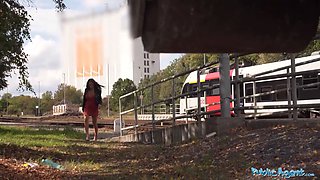 Public agent - french milf with sexy bum and gigantic natural tits