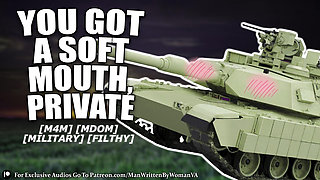 (M4M) Suck Commanders Cock In An M1 Abrams Tank (MDOM) (MILITARY) (DIRTY)