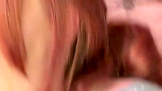 Horny Redhead Getting Fucked by Two Big Dick Tradies