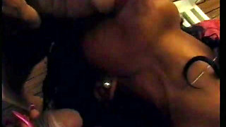 Nice tits ebony slut gets drill by big dong after blowjob outdoors