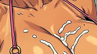 3D Cum on Breasts Art