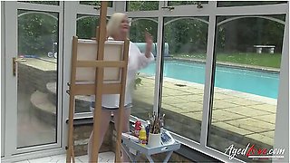 Mature Artist Lacey Starr Seduces Handy Model Luke Hotrod And Sucks Him Well