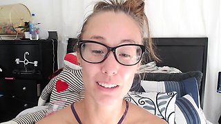 Small tit blonde Hayden Hawkens is masturbating