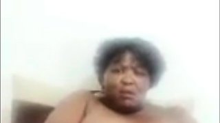 African Big Mature Aunty plays with me