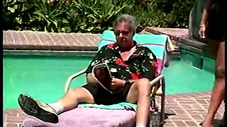 Hot cock sucking black chick jizzed by old white guy after sucking riding cock