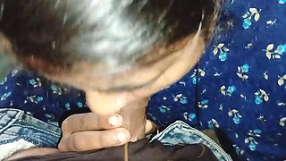 Indian Bhabhi Gives Best Blowjob and Swallows Big Cock Cum in Mouth