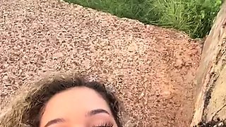 Amateur milf car outdoor handjob