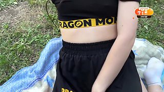 Students 18+ Public Fucking In The Park Dirty Talk & Creampie