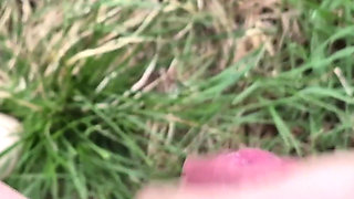 Stepdaughter Gives Her Stepfather an Amazing Handjob and Blowjob in the Meadow