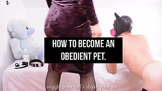 Becoming a Pet. Femdom Teases and Fucks Pet Play
