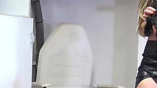 Stunning Looking MILF Plays with Her Masked Slave