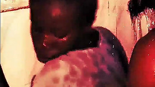 Having Fun in Shower, Tasting My Big Cock in Her Pussy BBC MILF