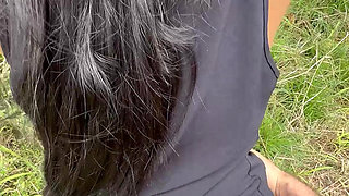 A beautiful farm girl is fucked by the farm owner in the fields.