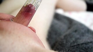 Close up solo beauty toying ass