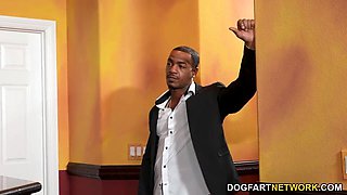 Cucklord getting shown what's a real man like. Taking his BBC in front of him