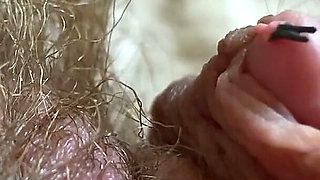 Big clit giantess with model train people extreme close up