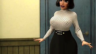 Sexy futa teacher gets monster cock anal