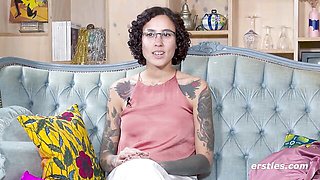 Swedish girl Mikcha explores herself on camera